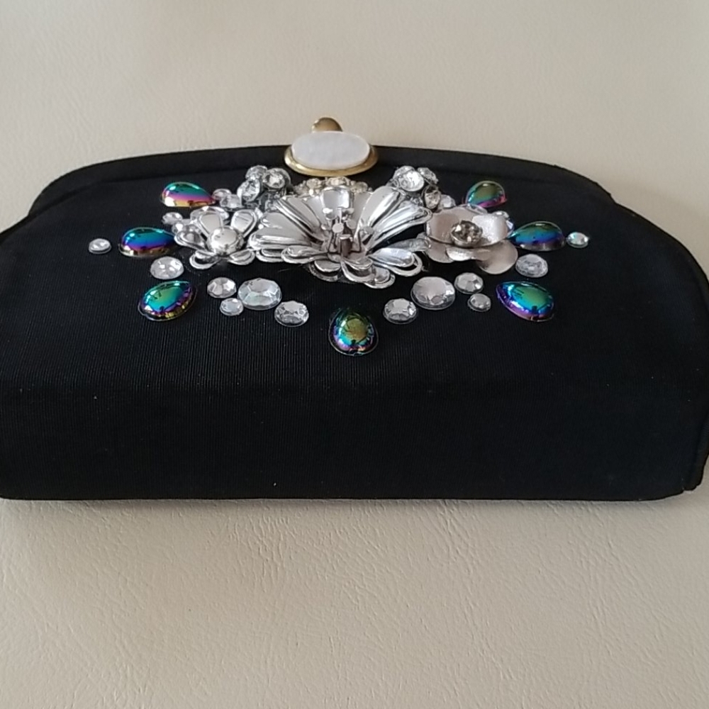 NWT Repurposed Vintage 50s Jewelry Clutch Handbag - Picture 10 of 13